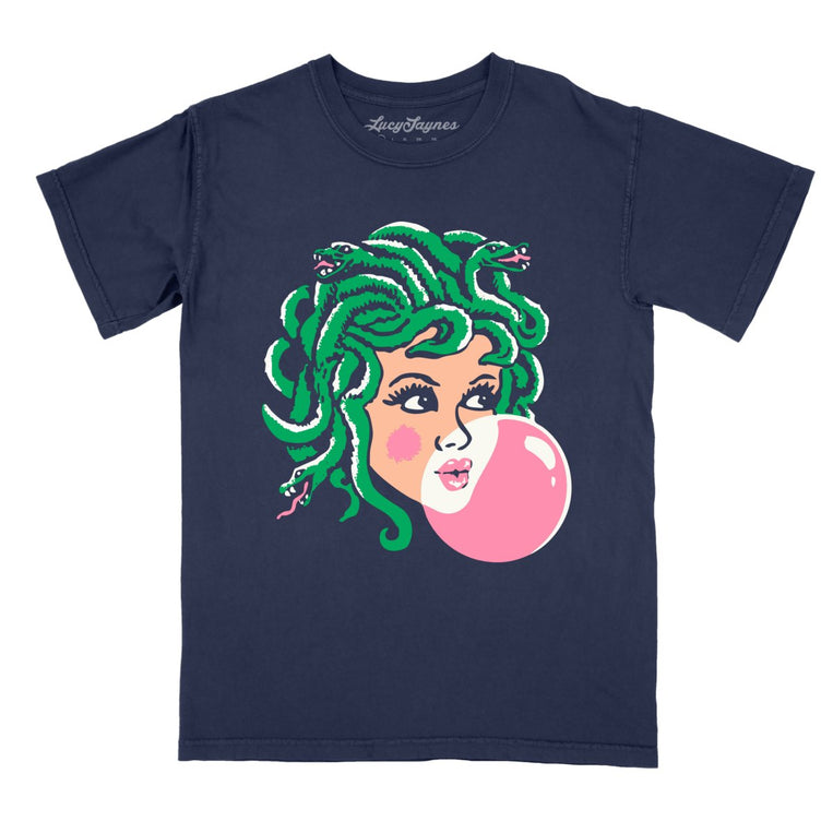 Medusa Bubblegum Comfort Colors Graphic Tee - True Navy