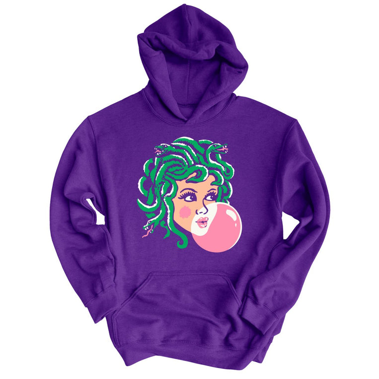 Medusa Bubblegum Graphic Hoodie - Purple