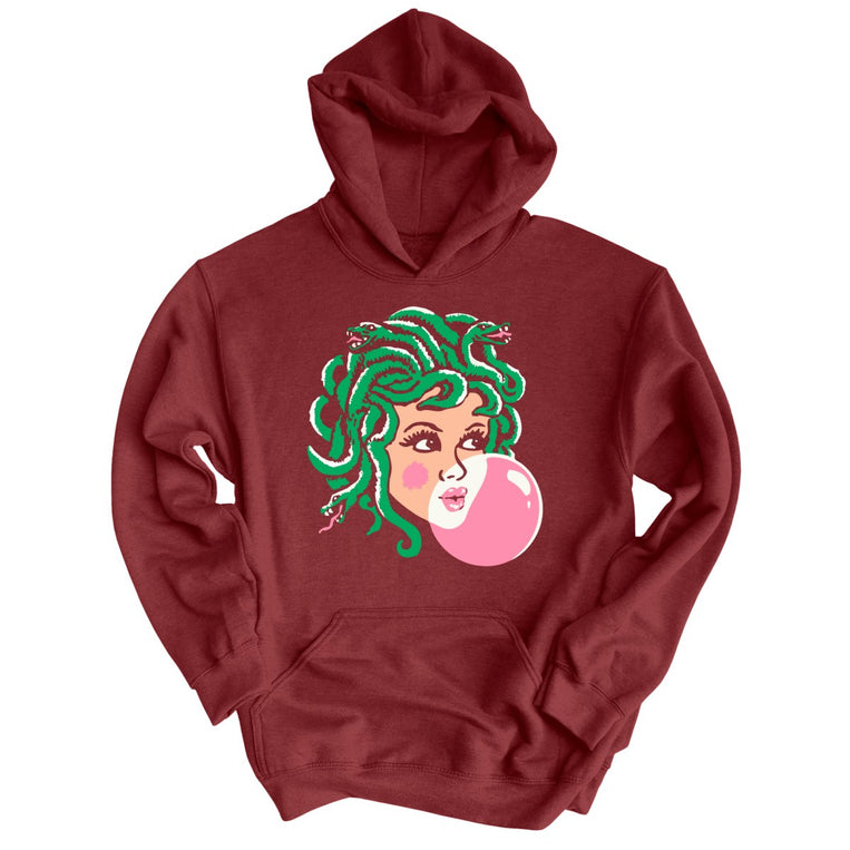 Medusa Bubblegum Graphic Hoodie - Maroon