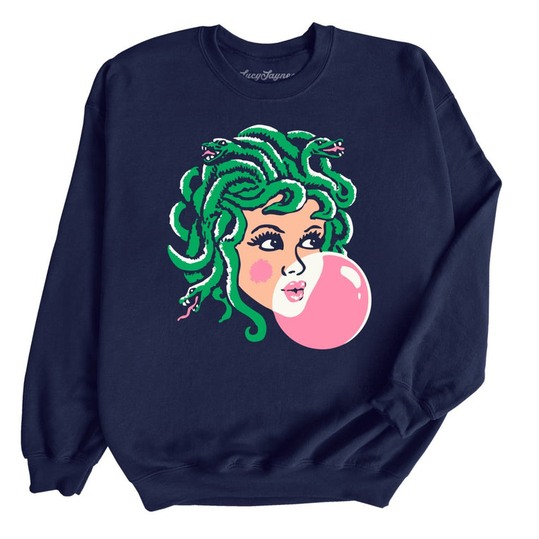 Medusa Bubblegum Graphic Sweatshirt - Navy