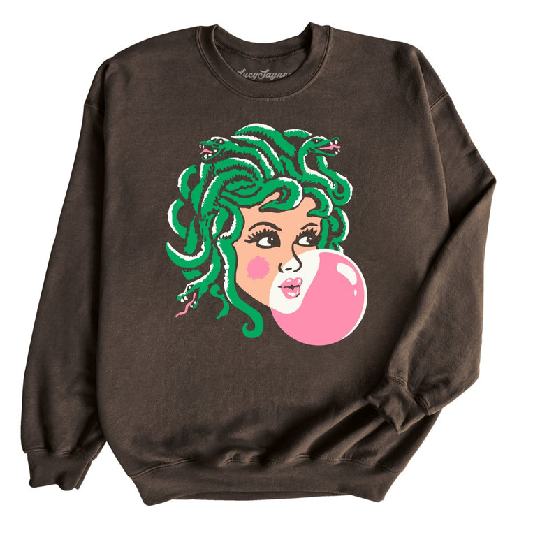 Medusa Bubblegum Graphic Sweatshirt - Dark Chocolate