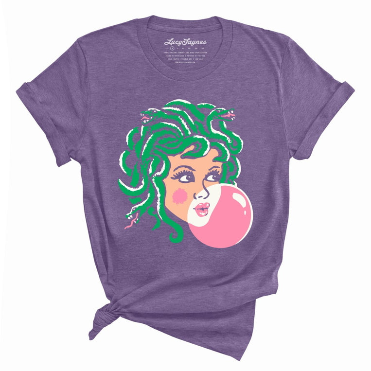 Medusa Bubblegum Graphic Tee - Heather Purple