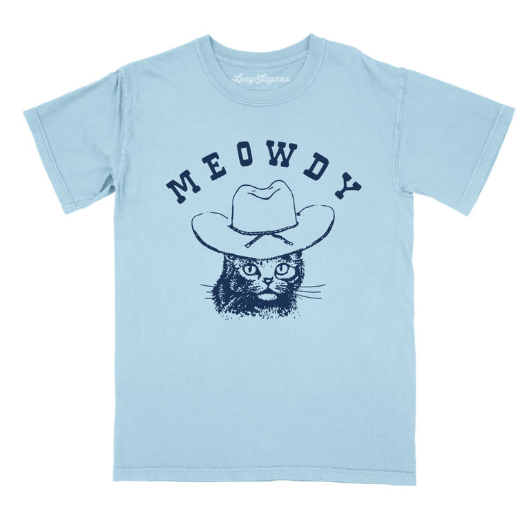 Meowdy Comfort Colors Graphic Tee - Chambray