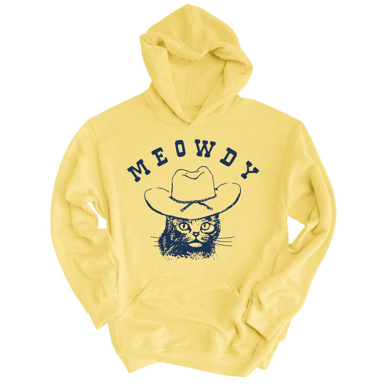 Meowdy Graphic Hoodie - Light Yellow