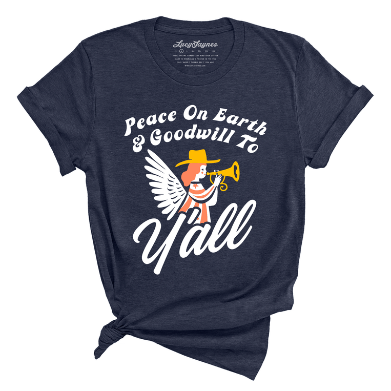 Goodwill To Y'all Graphic Tee - Heather Midnight Navy