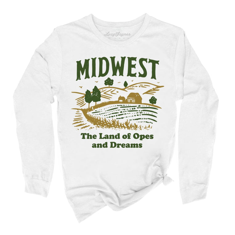 Midwest Land of Opes and Dreams Graphic Long Sleeve Tee