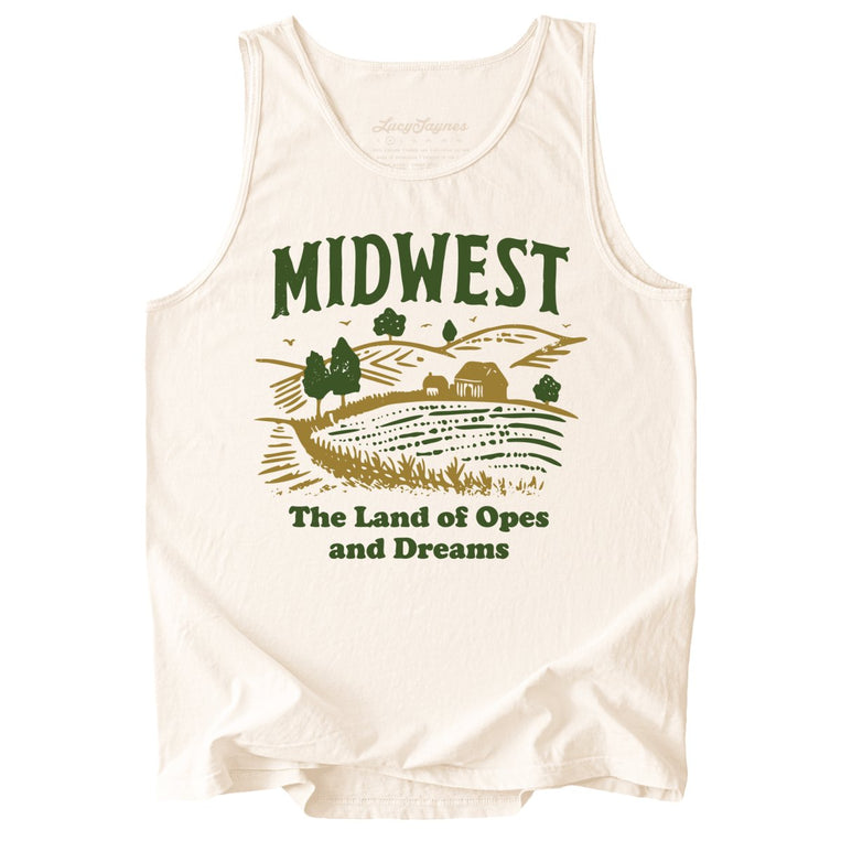 Midwest Land of Opes and Dreams Comfort Colors Graphic Tank Top
