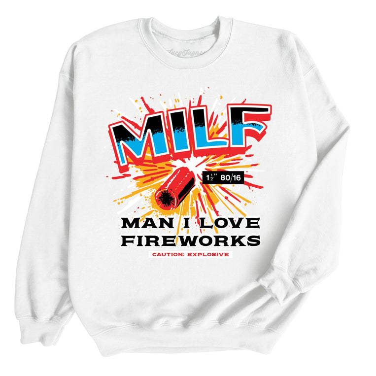Man I Love Fireworks Graphic Sweatshirt