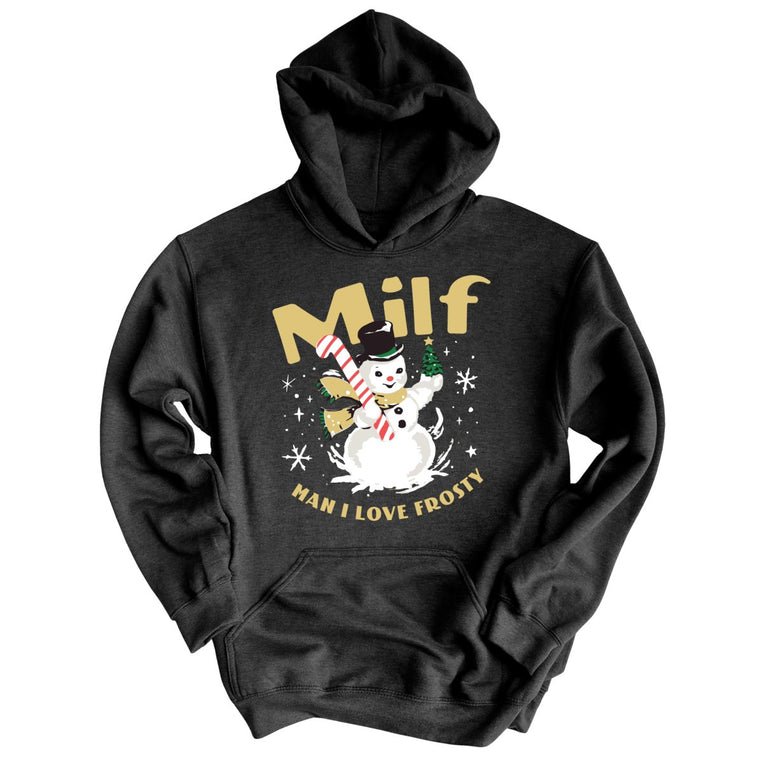 Man I Love Frosty Graphic Hoodie - Charcoal Heather