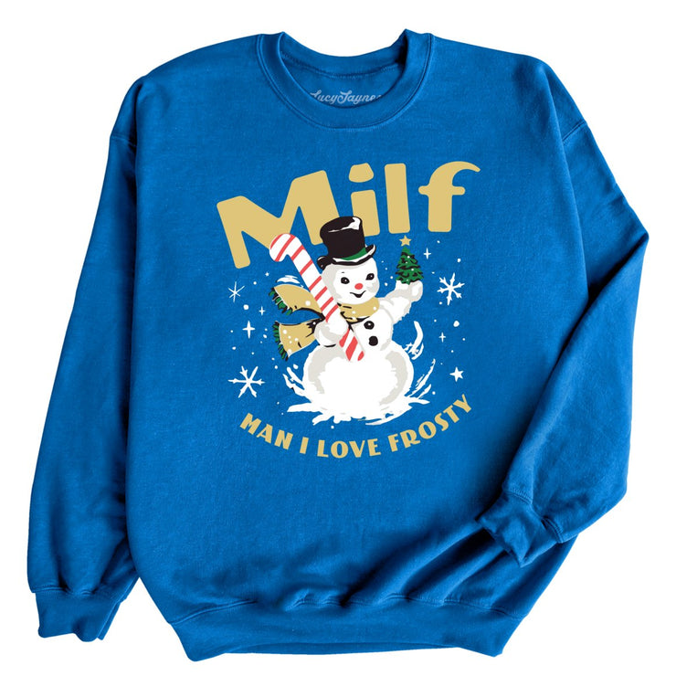 Man I Love Frosty Graphic Sweatshirt - Royal