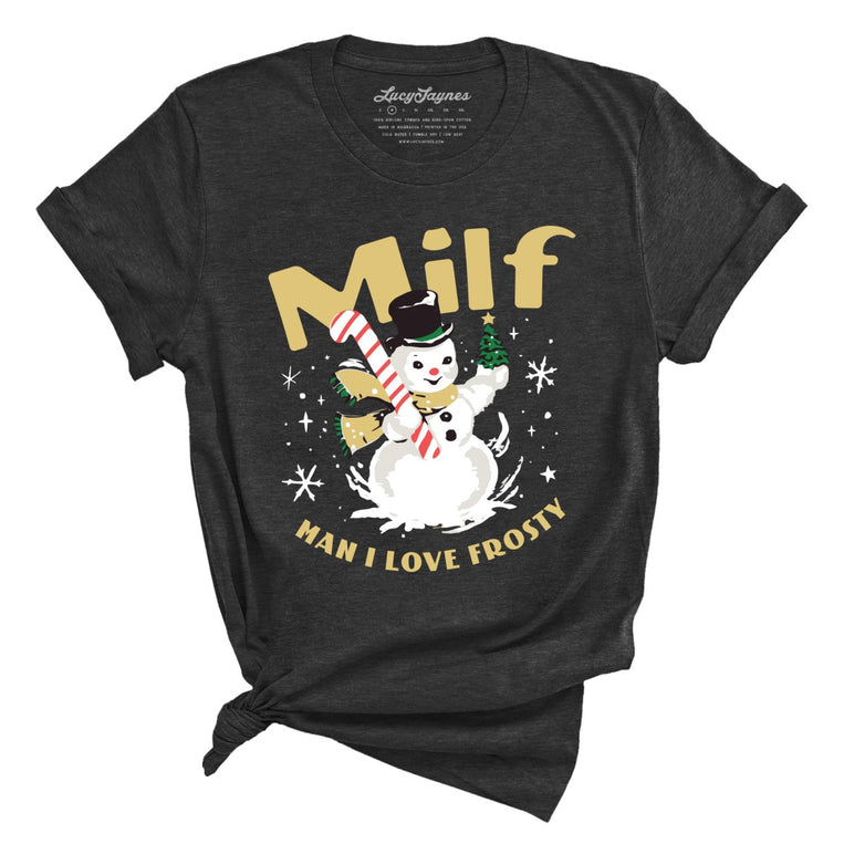 Man I Love Frosty Graphic Tee - Dark Grey Heather