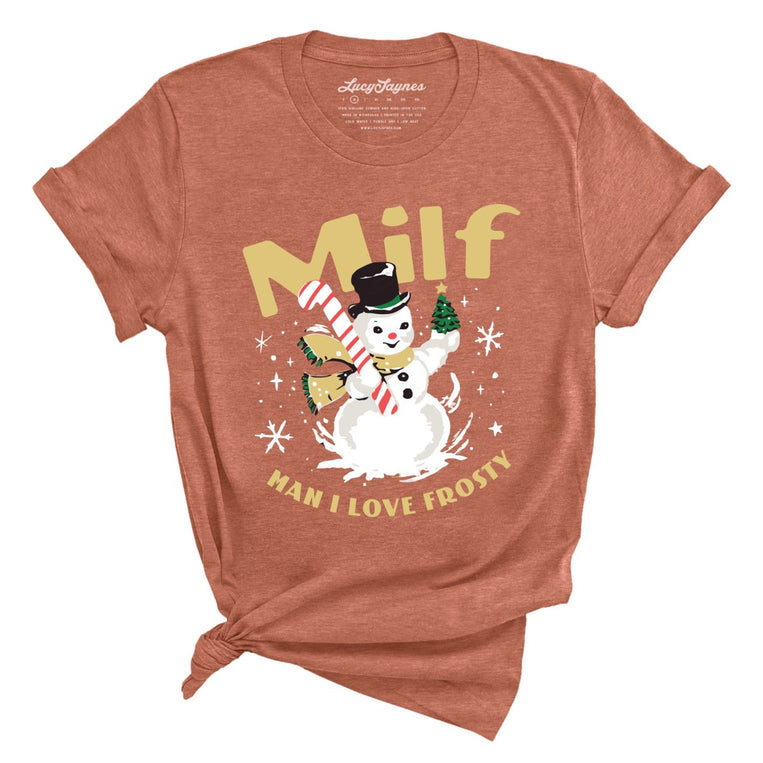 Man I Love Frosty Graphic Tee - Heather Clay
