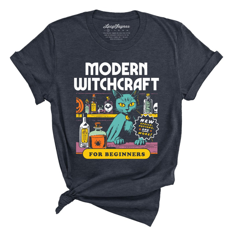 Modern Witchcraft Graphic Tee - Heather Midnight Navy
