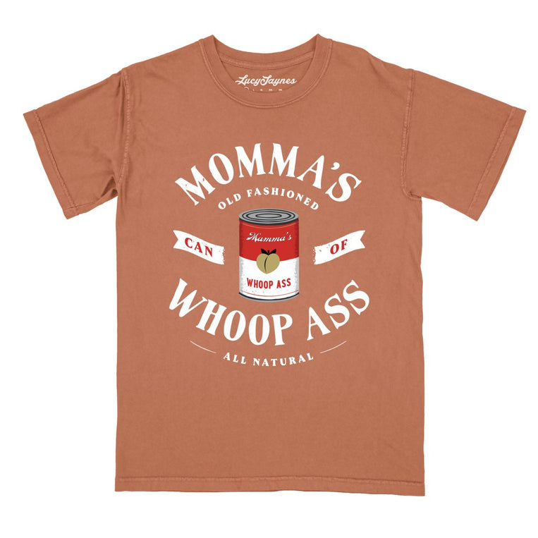 Momma's Can Of Whoop Ass Comfort Colors Graphic Tee - Yam