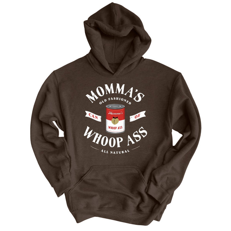 Momma's Can Of Whoop Ass Graphic Hoodie - Dark Chocolate