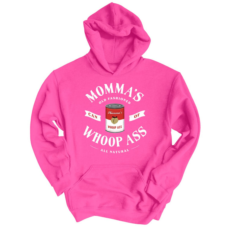 Momma's Can Of Whoop Ass Graphic Hoodie - Heliconia