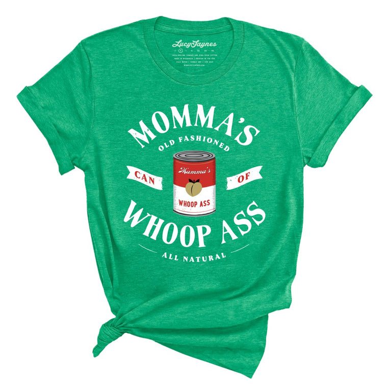 Momma's Can Of Whoop Ass Graphic Tee - Heather Kelly