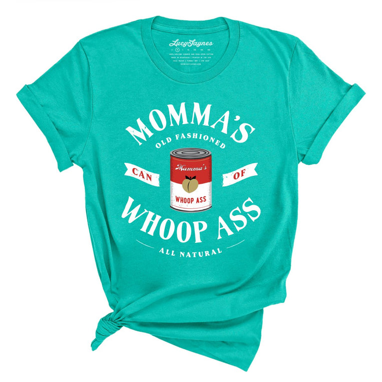 Momma's Can Of Whoop Ass Graphic Tee - Teal
