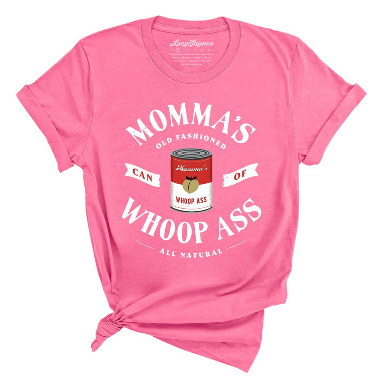 Momma's Can Of Whoop Ass Graphic Tee - Charity Pink