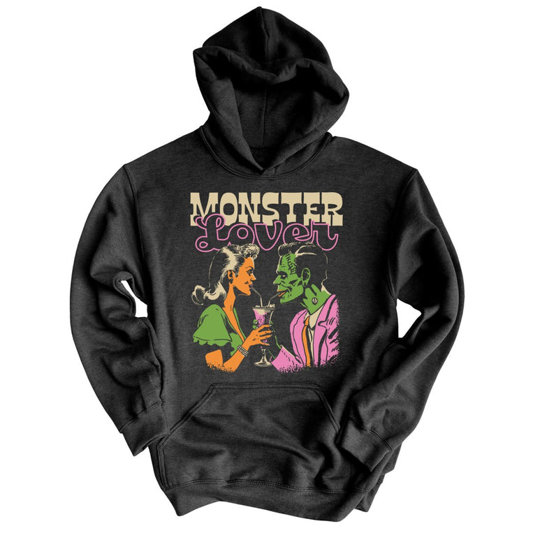Monster Lover Graphic Hoodie - Charcoal Heather