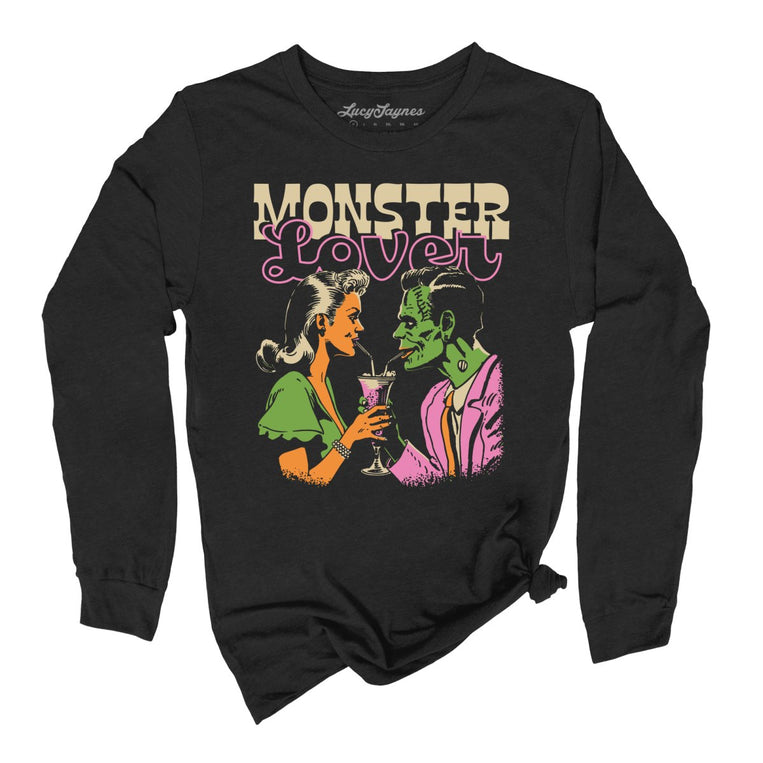 Monster Lover Graphic Long Sleeve Tee