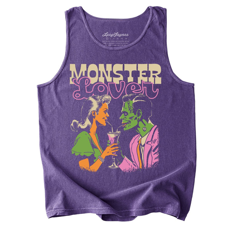 Monster Lover Comfort Colors Graphic Tank Top - Grape