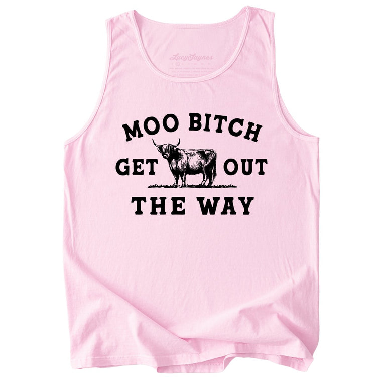 Moo Bitch Get Out The Way Comfort Colors Graphic Tank Top - Blossom
