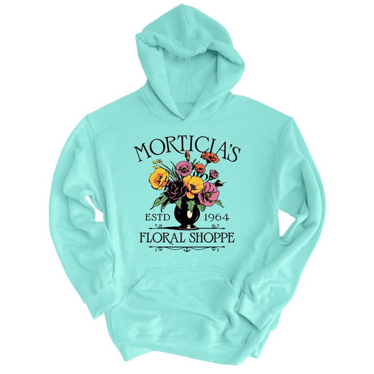 Morticia's Floral Shoppe Graphic Hoodie - Mint