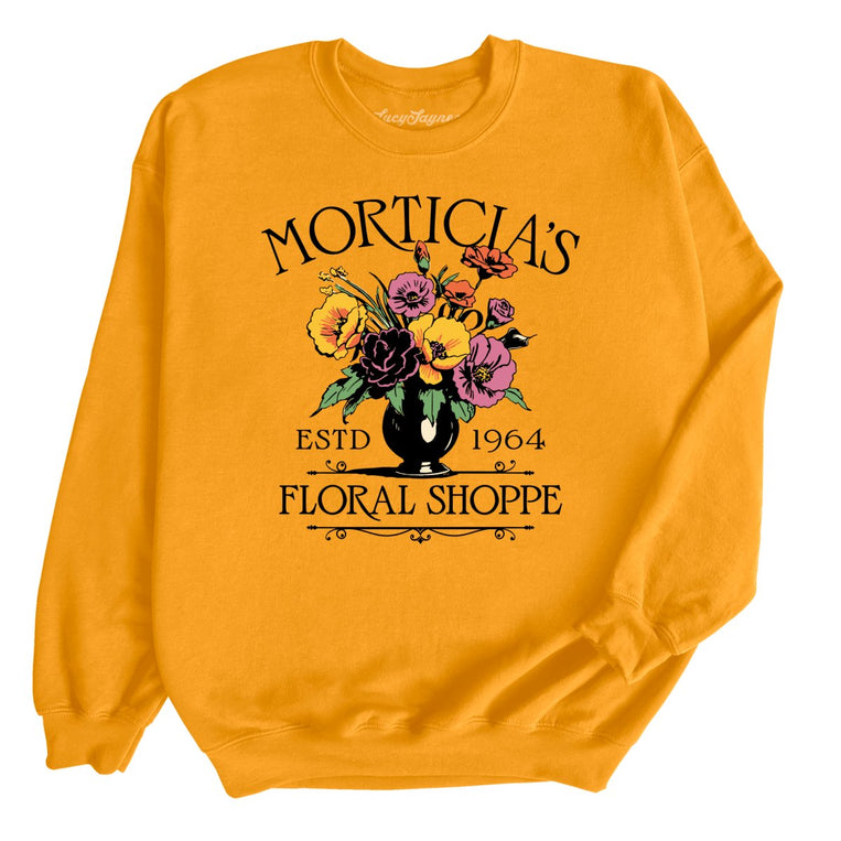 Morticia's Floral Shoppe Graphic Sweatshirt - Gold