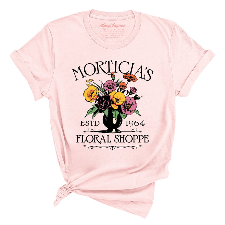 Morticia's Floral Shoppe Graphic Tee - Soft Pink