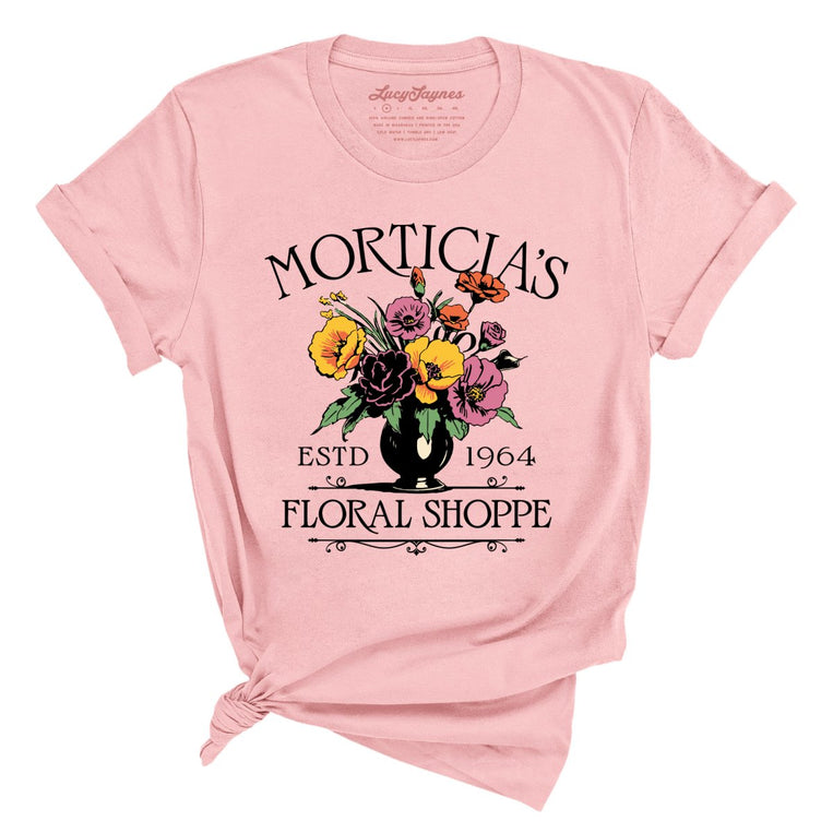 Morticia's Floral Shoppe Graphic Tee - Pink