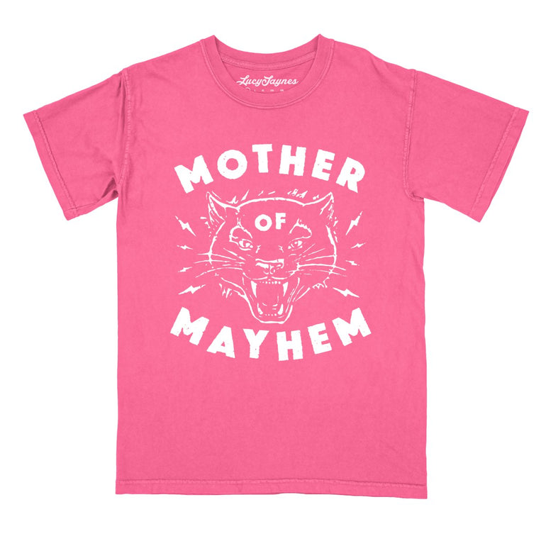 Mother Of Mayhem Comfort Colors Graphic Tee - Crunchberry