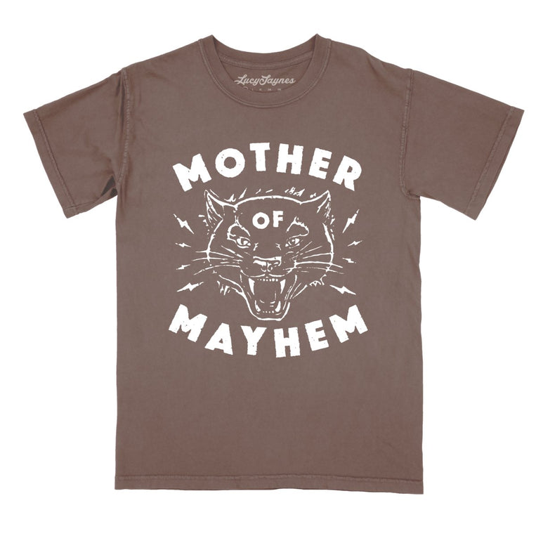 Mother Of Mayhem Comfort Colors Graphic Tee - Espresso
