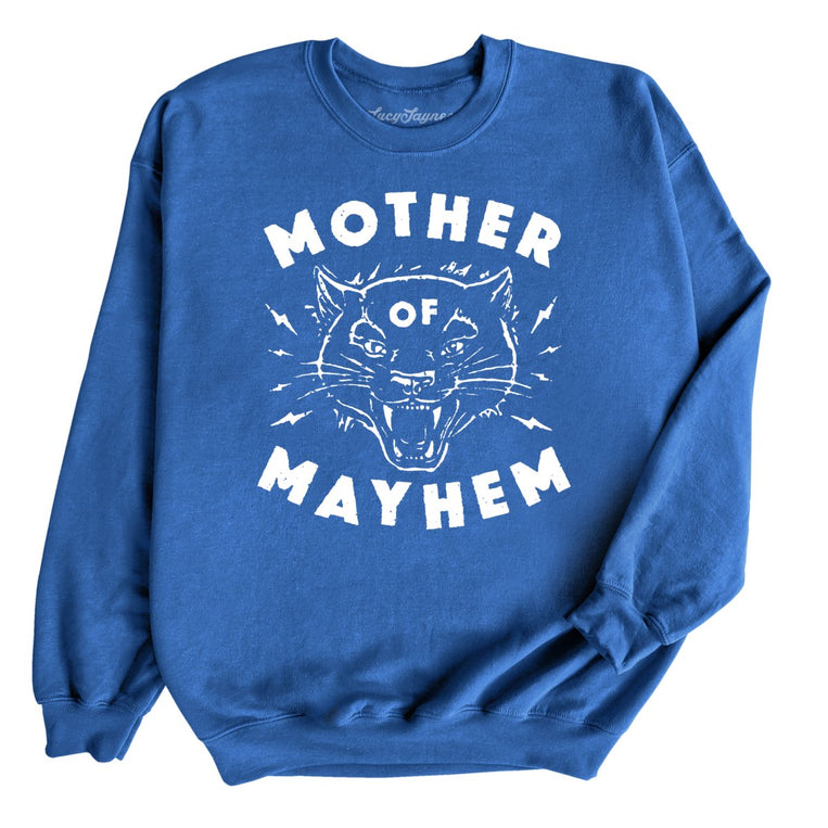 Mother Of Mayhem Graphic Sweatshirt - Royal