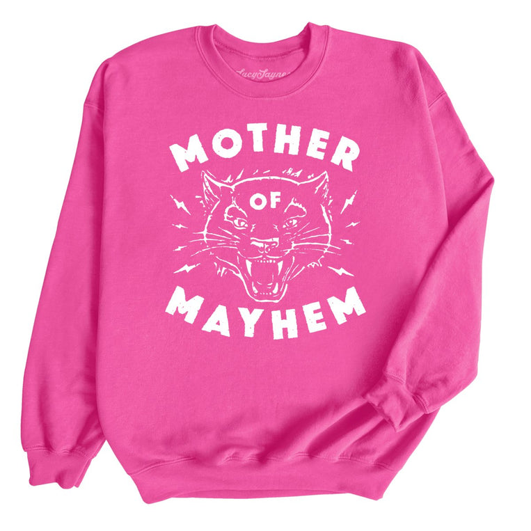 Mother Of Mayhem Graphic Sweatshirt - Heliconia
