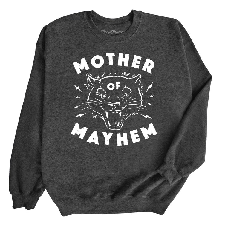 Mother Of Mayhem Graphic Sweatshirt - Dark Heather