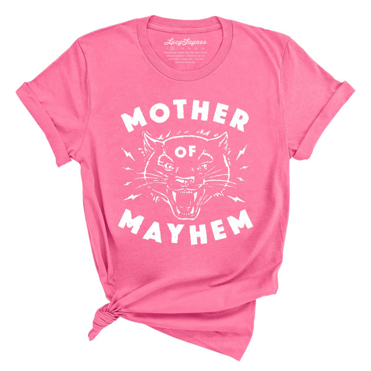 Mother Of Mayhem Graphic Tee - Charity Pink