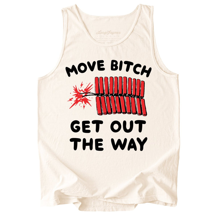 Move Bitch Get Out The Way Comfort Colors Graphic Tank Top - Ivory