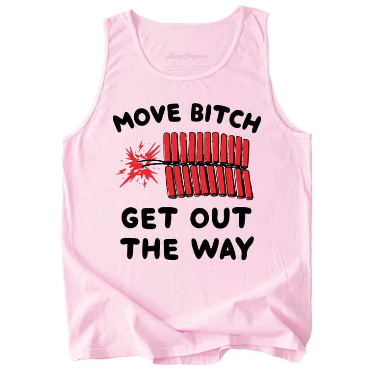 Move Bitch Get Out The Way Comfort Colors Graphic Tank Top - Blossom