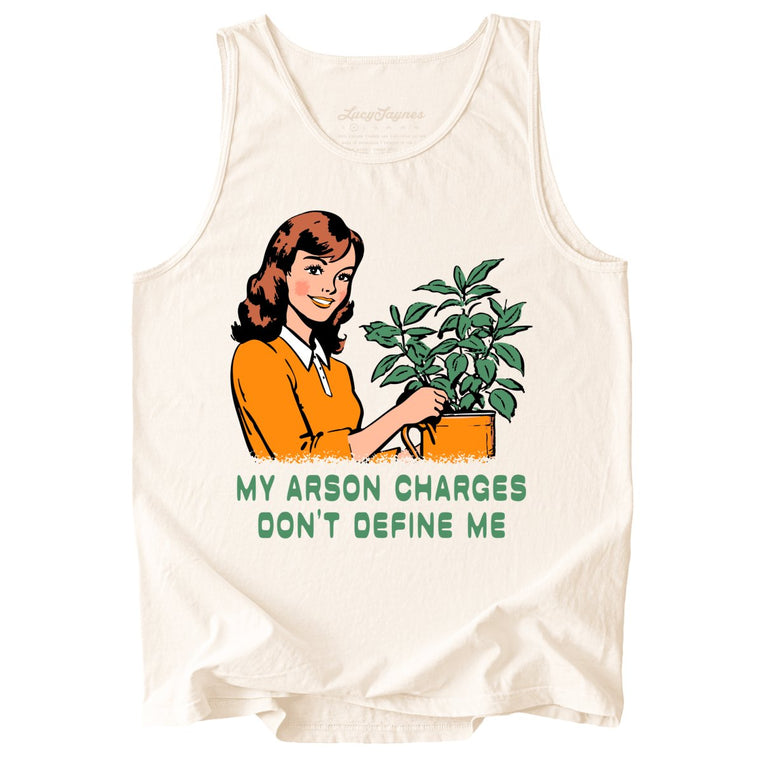 My Arson Charges Don't Define Me Comfort Colors Graphic Tank Top