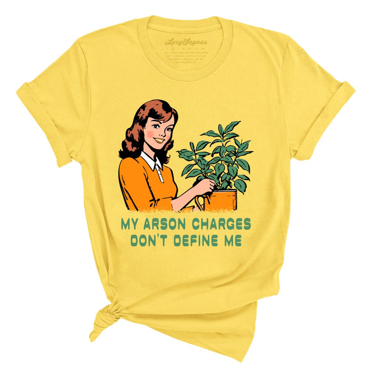 My Arson Charges Don't Define Me Graphic Tee - Yellow