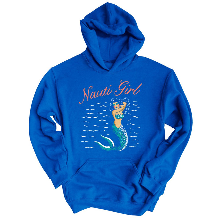 Nauti Girl Graphic Hoodie - Royal