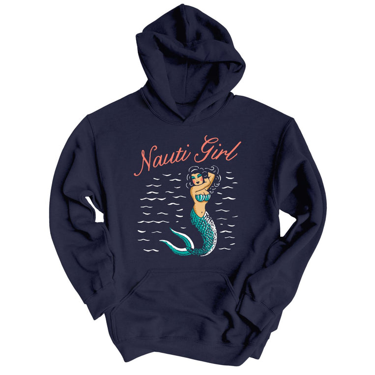 Nauti Girl Graphic Hoodie - Classic Navy