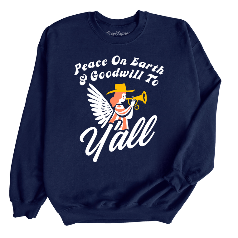 Goodwill To Y'all Graphic Sweatshirt - Navy