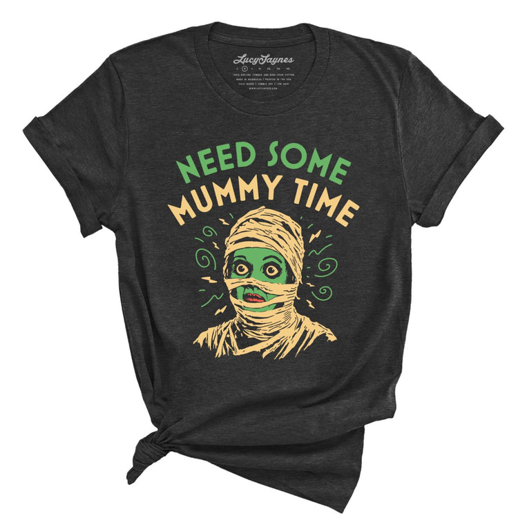 Need Some Mummy Time Graphic Tee - Dark Grey Heather