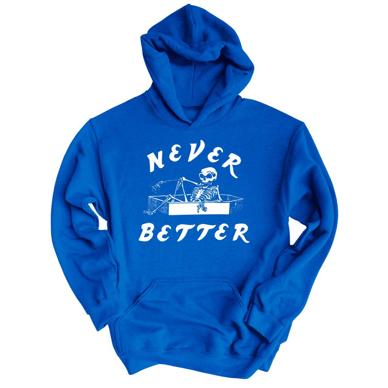 Never Better Graphic Hoodie - Royal