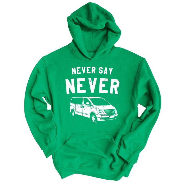 Never Say Never Graphic Hoodie - Irish Green