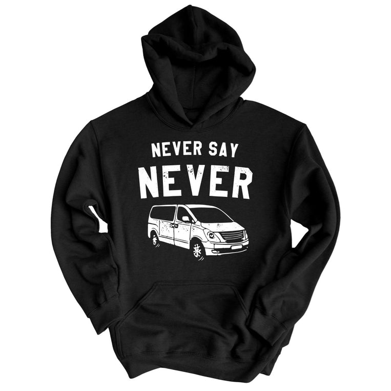 Never Say Never Graphic Hoodie - Black