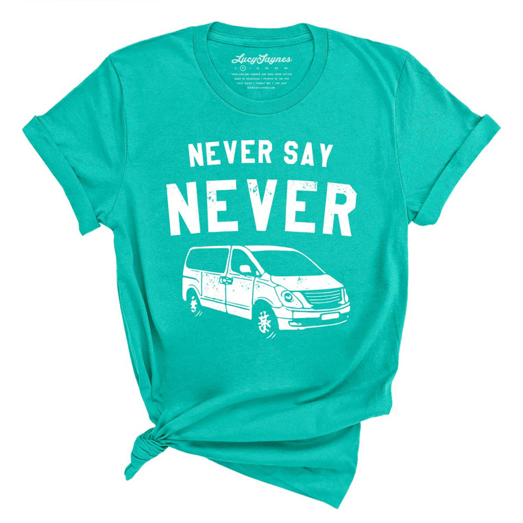 Never Say Never Graphic Tee - Teal