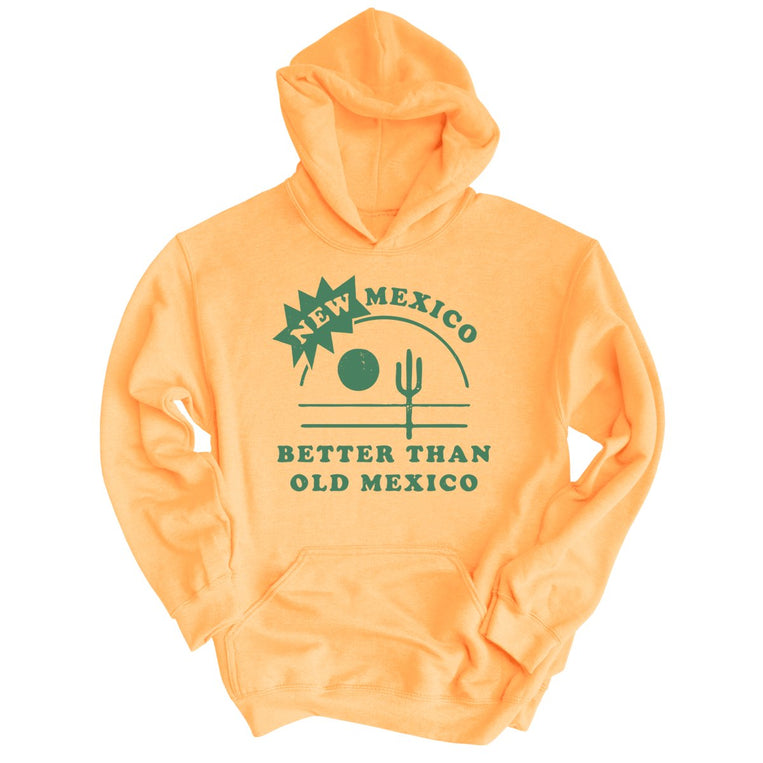 New Mexico Better Than Old Mexico Graphic Hoodie - Peach